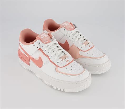 Nike Air Force 1 Shadow Trainers Summit White Pink Quartz Coral White ...