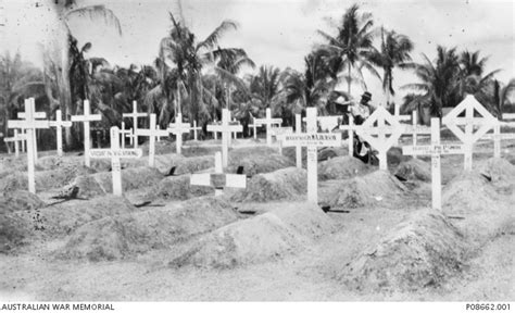 A view of Labuan War Cemetery including the original graves of VX125517 ...