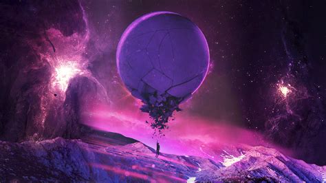 purple, Pink, Universe, Stars, Planet, Fantasy Art, Space Wallpapers HD ...