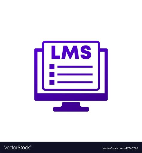 Lms icon learning management system Royalty Free Vector