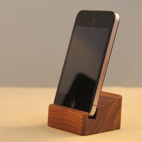 The Decent Living US Walnut Wood Phone Holder | Wood phone holder ...