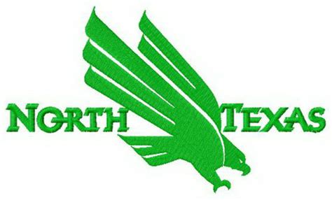 North Texas Mean Green logo embroidery design