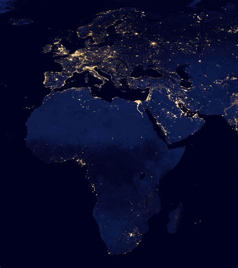 Night Satellite Photos of Earth, U.S., Europe, Asia, World