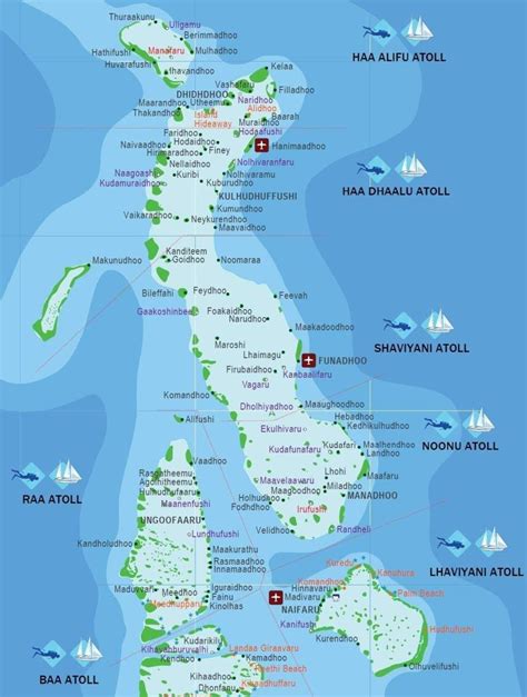 Map of the Maldives | Resorts, Airports, Local Islands