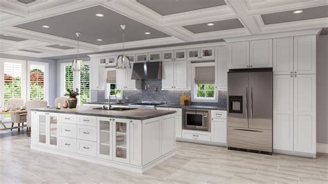 White Shaker Kitchen Cabinets To Ceiling - Image to u