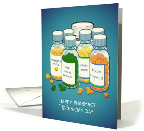 Happy Pharmacy Technician Day, Tablets, Pills card (1449718)