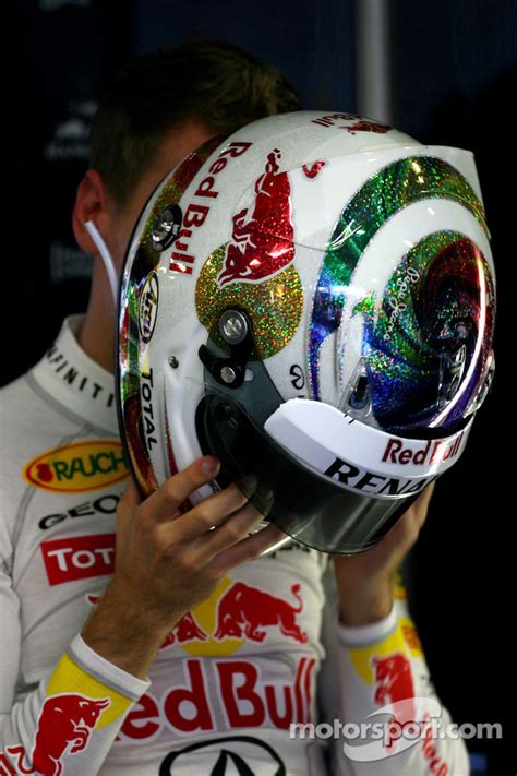 Helmet of Sebastian Vettel, Red Bull Racing at Singapore GP