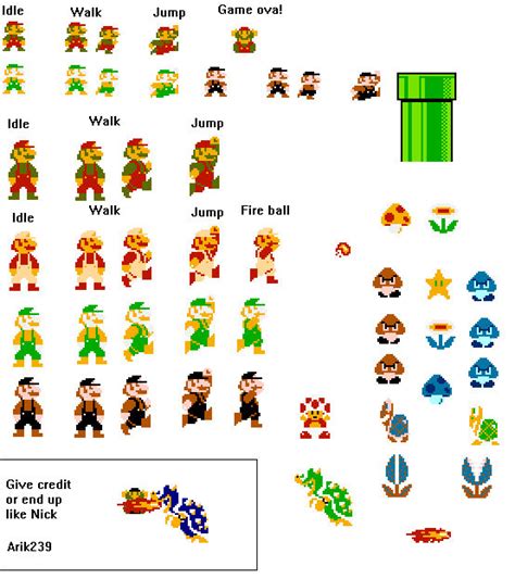 8-bit mario sprites by arik239 on DeviantArt