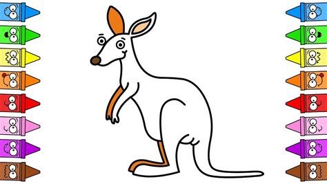 Coloring Page Of A Kangaroo - Coloring and Drawing