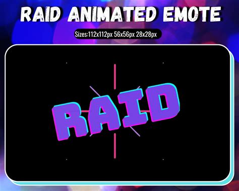 RAID Animated Emote, Twitch Emote, Discord Emote, Animated Hype Emote ...