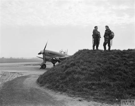 Hawker Typhoon Mk 1B of No. 181 Squadron in fighter pen at North West ...