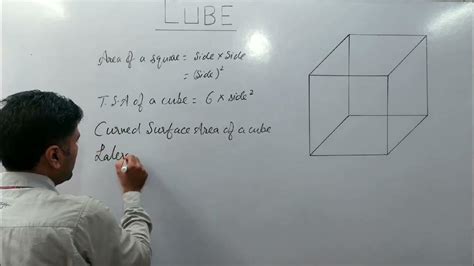 TSA of a Cube, CSA of a Cube and Volume of a Cube - YouTube