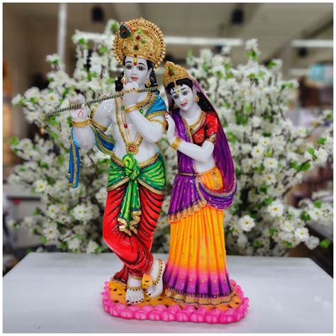 Radha Krishna Statue Marble Dust Radha Krishna Idol Hindu - Etsy