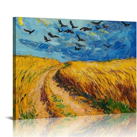 COMIO Wheat Field with Crows, Vincent Van Gogh Art Reproduction. Giclee ...