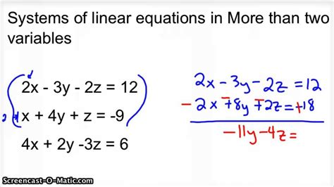 Solving Systems of Equations in three variables and three unknowns ...