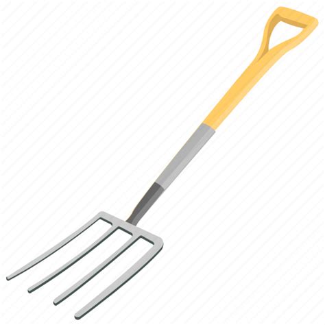 Digging fork, garden fork, gardening tool, rake, spading fork icon