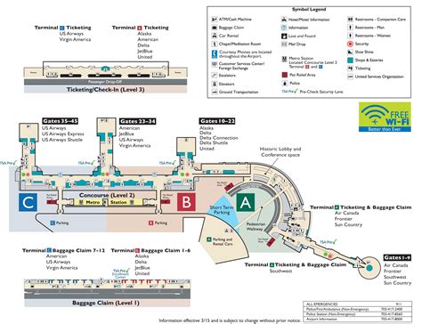 Washington National Airport Terminal Map