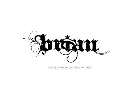 Brian Name Tattoo Designs