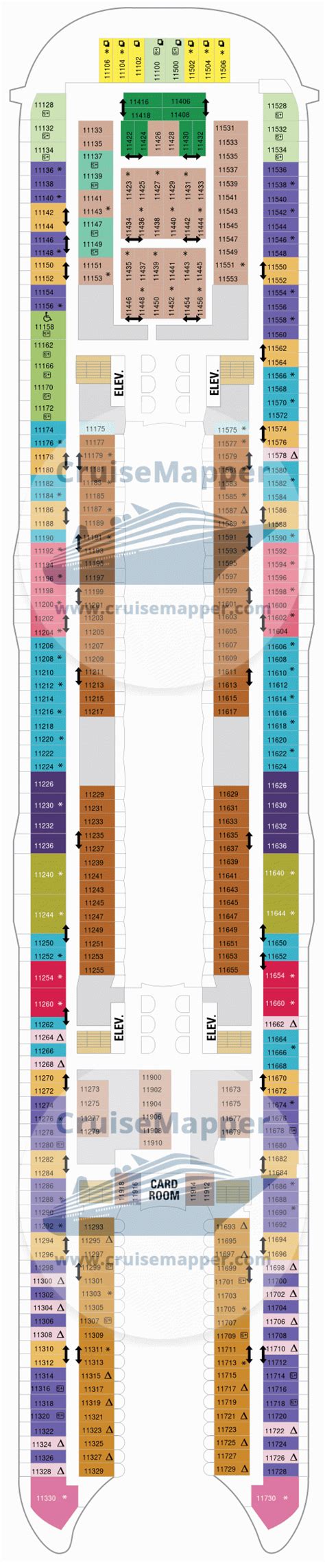 Oasis Of The Seas deck 11 plan | CruiseMapper