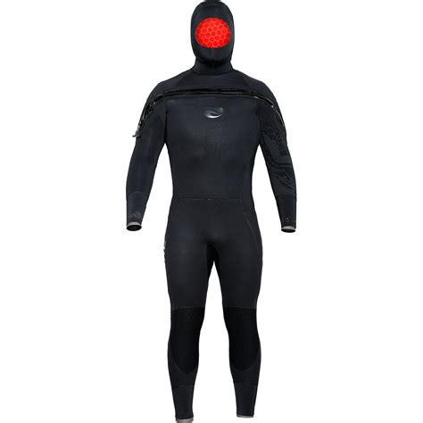 bare 8/7mm semi-dry ultra velocity hooded full scuba diving wetsuit men ...