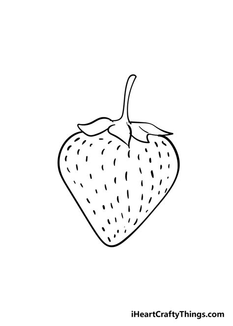 Strawberry Drawing - How To Draw A Strawberry Step By Step