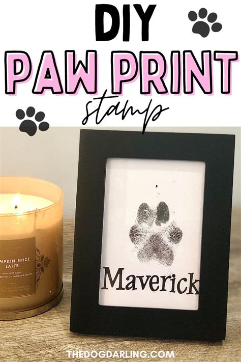 Easy Paw Print Portrait DIY Project | Paw print, Paw print art, Dog paw art