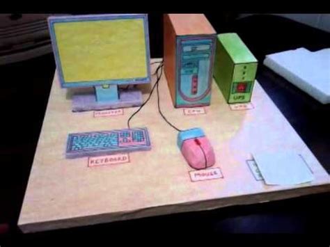 Computer model on thermocol - YouTube | Computer projects, School ...