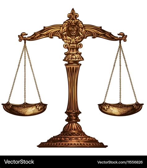 Scales of justice isolated Royalty Free Vector Image