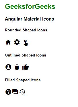 What are angular Material Icons ? - GeeksforGeeks