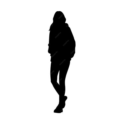 Premium Vector | Woman walking forward isolated vector silhouette front ...