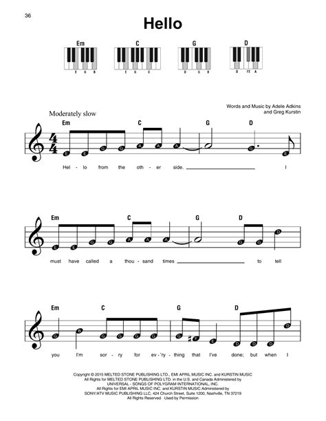 Adele - Hello sheet music