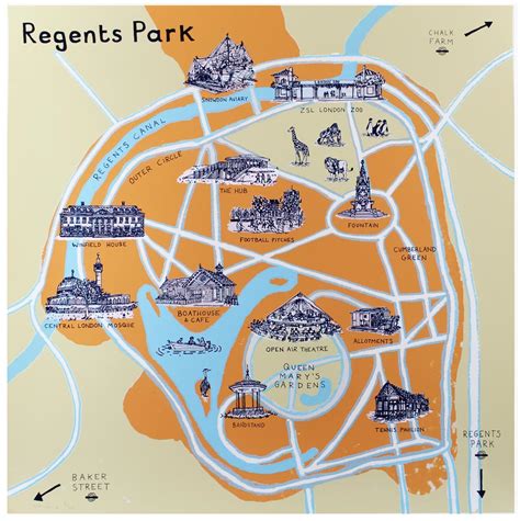 Print Club London – Regents Park Map