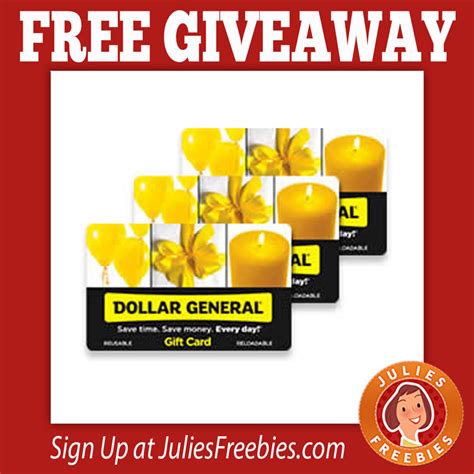 Free Dollar General Gift Card Giveaway - Julie's Freebies