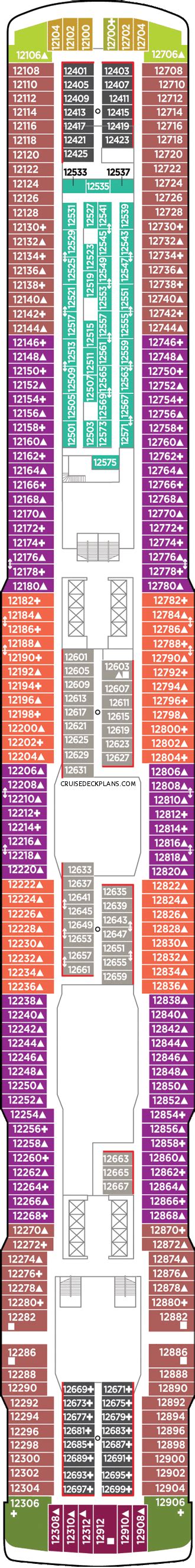 Norwegian Escape Deck 12 Deck Plan Tour