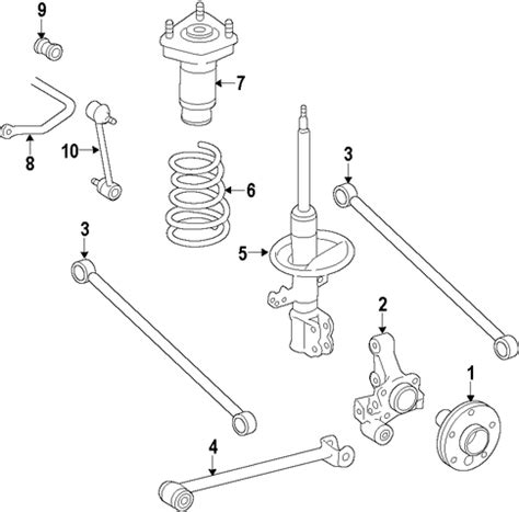 Genuine OEM REAR SUSPENSION Parts for 2003 Toyota Camry LE - Olathe ...