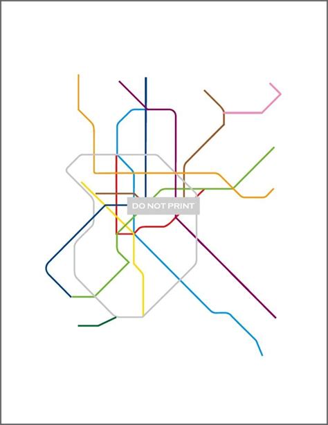 Madrid Subway Map LINE ART 85 x 11 PRINT by dualhabit on Etsy