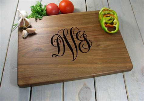 Personalized Monogram Cutting Board Wedding Gift Monogram