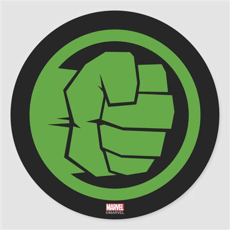 Incredible Hulk Logo Classic Round Sticker | Zazzle.com | Simbolos de ...