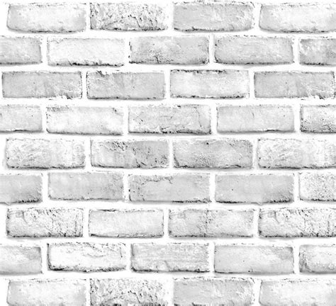 Buy Yancorp 10ft White Gray Brick Wallpaper Peel and Stick Wallpaper ...