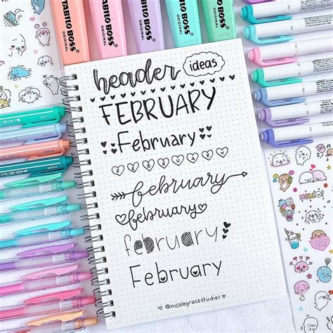 Bullet Journal Header Ideas & Doodle Banners - AnjaHome