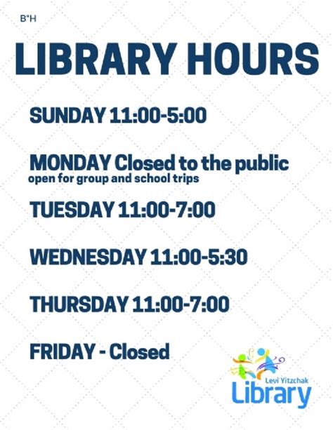 Library Hours - LYLibrary.org