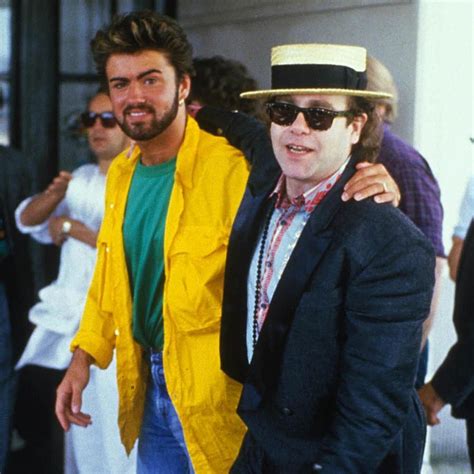 Elton John and George Michael in 1985. : EltonJohn