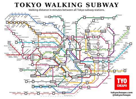 The Tokyo Cheapo Walking Subway Map | Tokyo Cheapo