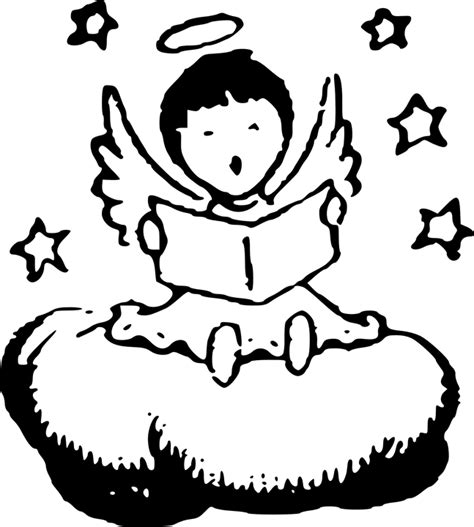 Collection of Baby Angel PNG Black And White. | PlusPNG