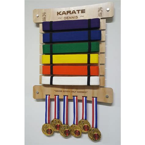 Personalized Taekwondo Belt Display