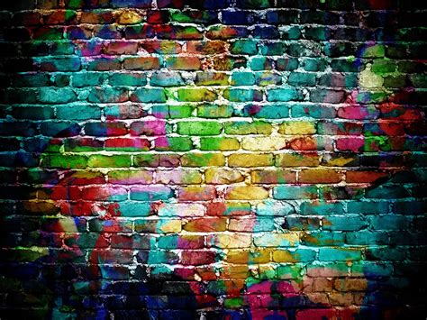 Brick Wall With Graffiti Clipart - Wall Design Ideas