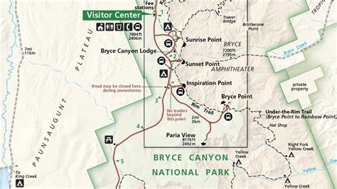 Bryce Canyon National Park Map (PDF) • PhotoTraces