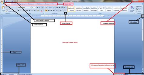 Fungsi Menu Bar Dalam Microsoft Word