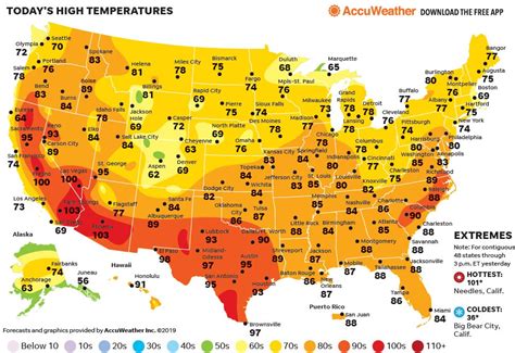 Usa Today Weather Map Temperatures | Kinderzimmer 2018