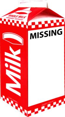 Milk Carton Missing Person Template - ClipArt Best